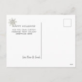 Cozy Snowflake Love私たち暖保かいカップルの写真 シーズンポストカード (裏面)