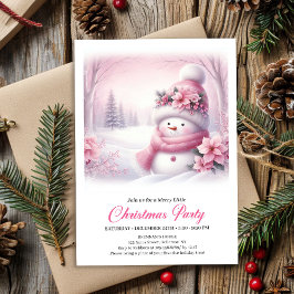 Cozy Snowy Forest Kids Download Christmas Invite 招待状