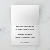 Cozy Snowy Village Christmas Card カード (内部)