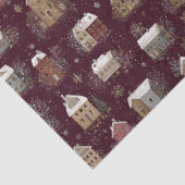 Cozy Snowy Winter Village Pattern (2) 薄葉紙 (詳細)