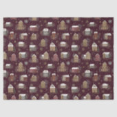 Cozy Snowy Winter Village Pattern (2) 薄葉紙 (正面)