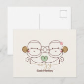 Cozy Sock Monkey ポストカード (正面/裏面)