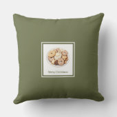 Cozy soft pastel family name Christmas gift pillow クッション (裏面)