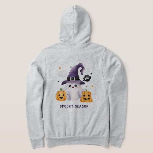 Cozy Spooky Season Ghost Hoodie for Women  パーカ (レイダウン裏面)