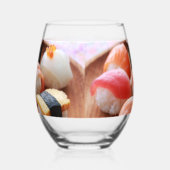 Cozy Sushi Wine Glass – SUSHIMI Collection ステムなしワイングラス (左)
