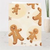 Cozy & Sweet Gingerbread Holiday Greeting Card カード (裏面)