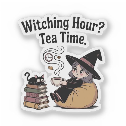 Cozy Tea Witch 読's – 秋のコテージ シール (正面)