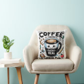 Cozy Teacher Fuel by Coffee Funny Classroom Decor クッション (椅子)