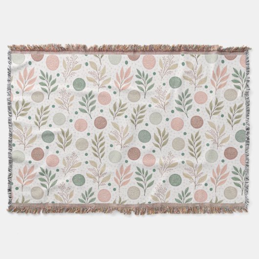 Cozy Throw Blanket with Classic Polka Dot Pattern スローブランケット (正面)