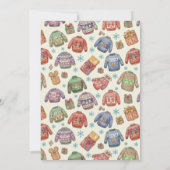 Cozy Ugly Sweater Holiday Party Hand Painted  招待状 (裏面)