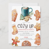 Cozy Up Cookies & Cocoa Christmas Holiday Party 招待状 (正面)