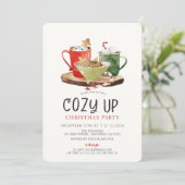 Cozy Up Cookies & Cocoa Christmas Holiday Party 招待状 (スタンド正面)