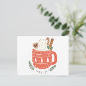 Cozy Up hot chocolate Christmas  シーズンポストカード (スタンド正面)