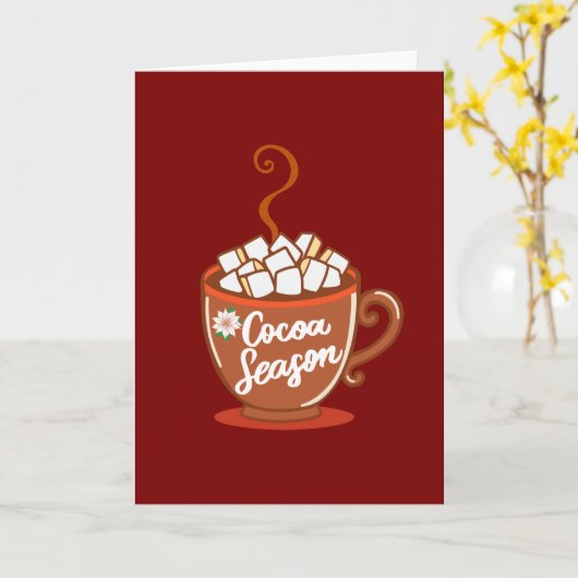Cozy up with this sweet Cocoa Season design  カード (黄色い花)