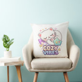 Cozy Vibe Cat Sticker | Cute Sleeping Cat  クッション (椅子)