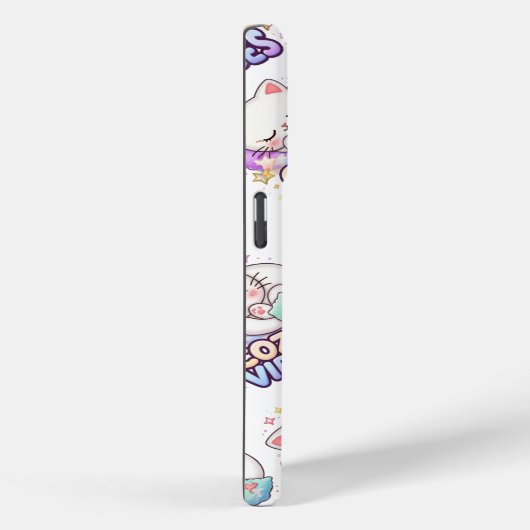 Cozy Vibe Cat Sticker | Cute Sleeping Cat  Case-Mate iPhoneケース (裏面 / 右)