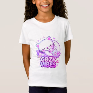Cozy Vibe Cat Sticker | Cute Sleeping Cat  Tシャツ