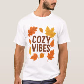 Cozy Vibes Autumn Aesthetic | Warm Fall Leaves Ret Tシャツ (正面)