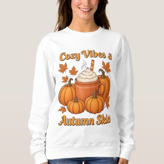 "Cozy Vibes & Autumn Sky"スウェットシャツ/ Tシャツ (正面)