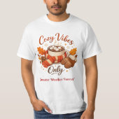 Cozy Vibes Only – Sweater Weather Forever Cute Win Tシャツ (正面)