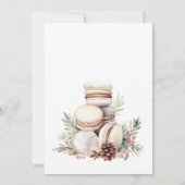 Cozy Vintage Christmas Bridal Shower, White & Gold 招待状 (裏面)