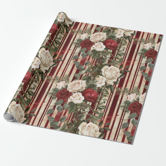 Cozy Vintage Christmas Pattern ラッピングペーパー (アンロールド)