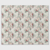 Cozy Vintage Christmas Pattern ラッピングペーパー (フラット)