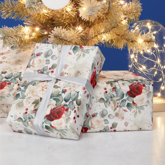 Cozy Vintage Christmas Pattern ラッピングペーパー (クリスマス)