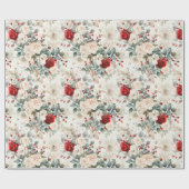 Cozy Vintage Christmas Pattern ラッピングペーパー (フラット)