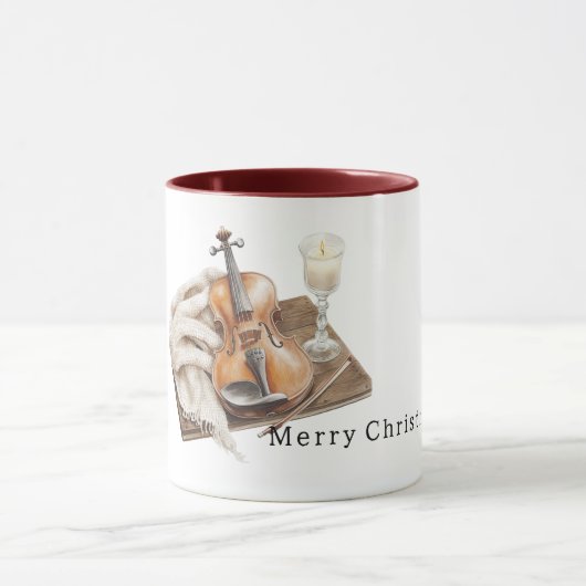 Cozy Warm Christmas Violin Candle マグカップ (中央)