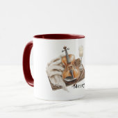 Cozy Warm Christmas Violin Candle マグカップ (正面左)