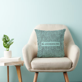 Cozy Warm Knit Pattern Winter Throw Pillow クッション