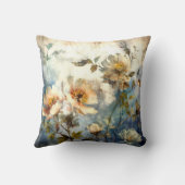 Cozy Watercolor Bloom & Sapphire Dreams クッション (裏面)