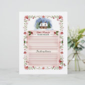 Cozy Watercolor Christmas Recipe Card - Editable (スタンド正面)