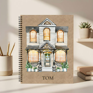 Cozy Watercolor Home Design - Notebook House ノートブック