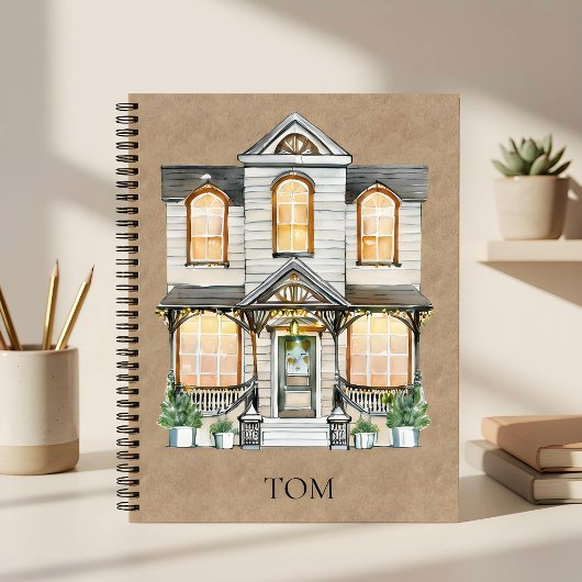 Cozy Watercolor Home Design - Notebook House ノートブック