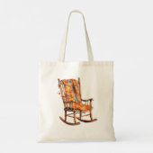 Cozy Watercolor Rocking Chair Illustration トートバッグ (裏面)