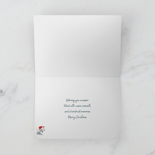 Cozy Westie Christmas Card カード (内部)