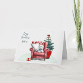 Cozy Westie Christmas Card カード (正面)