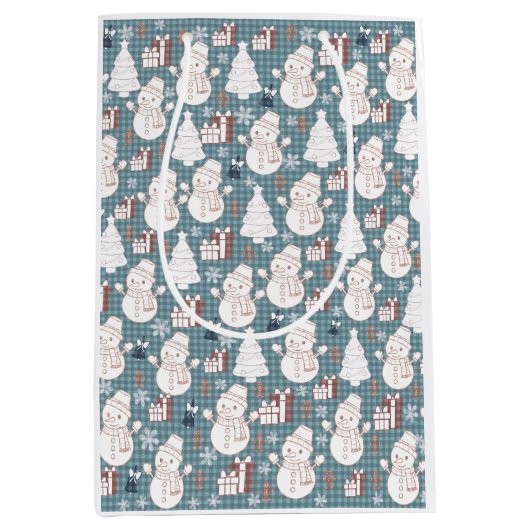 Cozy Whimsical Holiday  ミディアムペーパーバッグ (正面)