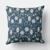 Cozy Whimsical Holiday Throw Pillow クッション (裏面)
