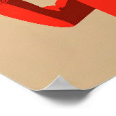 Cozy Whippet Drinking Coffee - Dog Illustration ポスター (角)