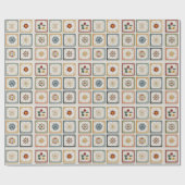 Cozy Winter Blocks with Holiday Motifs ラッピングペーパー (フラット)