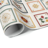 Cozy Winter Blocks with Holiday Motifs ラッピングペーパー (ロールコーナー)