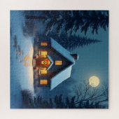 Cozy Winter Cabin Christmas ジグソーパズル (横)