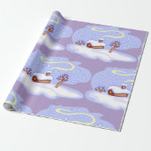 Cozy Winter Cabin in Snow Frosty Landscape ラッピングペーパー (アンロールド)