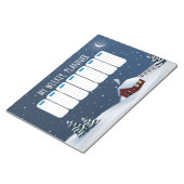 Cozy Winter Cabin Notepad | Snowy Night Stationery ノートパッド (アングル)