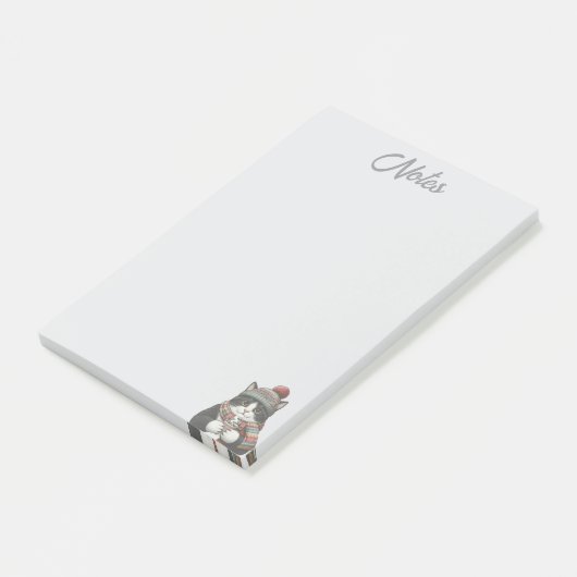 Cozy Winter Cat Notes ポストイット (アングル)