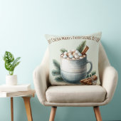 Cozy Winter Cocoa Marshmallow Mug Scene クッション (椅子)