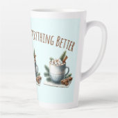 Cozy Winter Cocoa Marshmallow Scene カフェラテマグ (右)